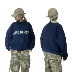 日本 ヴィンテージ ネイビー ロス エンジェル 刺繍 ブルゾン ジャケット スタジャン アウター L