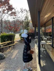 輸入衣類) ブティックチョン モンレーベル 光沢 ロングダウンジャケット