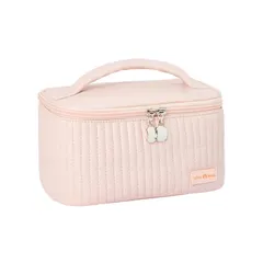 【即日発送】大きめ 持ち運び 化粧ぽーち 人気 大容量 バニティポーチ コスメポーチ かわいい メイクポーチ 可愛い おしゃれ 化粧ポーチ 軽量 防水 コスメぽーち トラベル こすめぽーち メイクぽーち ALLMIRA レディース ピンク