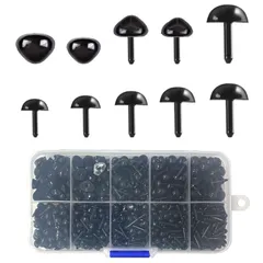 【即日発送】アニマルぬいぐるみ用目鼻セット 1000 個入り 10 さし目 サイズ 手工芸 DIY パーツ FACETHALO ぬいぐるみ 編み物 フェルト工作