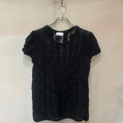 RED VALENTINO レッドヴァレンティノ 配色 レース ストレッチ カットソー 半袖 ブラック M レディース ディフュージョンライン USEDのサムネイル