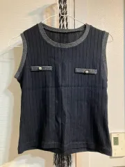 ブラック ノースリーブ スーツ