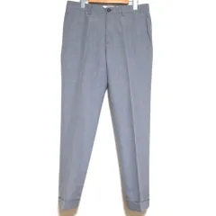美品 BRUNELLO CUCINELLI ブルネロクチネリ ハウンドトゥース スラックスパンツ グレー メンズ 古着 中古 USEDのサムネイル