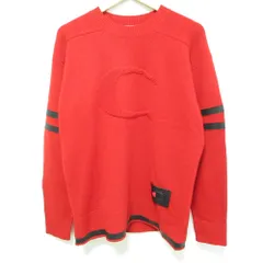 未使用 COACH×Champion コーチ チャンピオンコラボ フットボールセーター ロゴニット サイズXS レッド メンズ 古着 中古 USEDのサムネイル