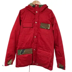 良品 HOLUBAR ホルバー DEERHUNTER PARKA ダウンジャケット マウンテンパーカー 18AI M051 サイズ2 レッド メンズ 古着 中古 USED