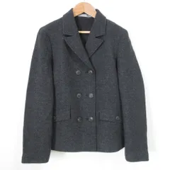 美品 24AW theory luxe セオリーリュクス BRITISH HERRINGBONE BLAIRE ダブルジャケット 38サイズ ダークグレー レディース 古着 中古 USED