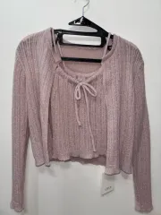 ノースリーブ カーディガン セット ピンク 新品