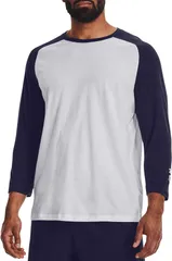 アンダーアーマー メンズ トップス Tシャツ Under Armour Mens Classic 34 Sleeve TShirt WhiteMidnight Navy ホワイト