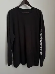 【格安】カーハート ロンT K231 ブラック L ビッグシルエット ダメージ有