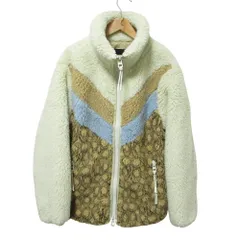 美品 COACH コーチ シェルパ シグネチャー ジャケット フリース ボア ブルゾン CE399 S アイボリー レディース 古着 中古 USEDのサムネイル