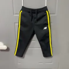 ニューバランス キッズ トレーナー ズボン ブラック/イェロー 90