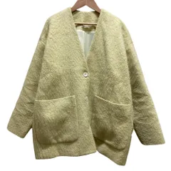 良品 23AW yori ヨリ ウールモヘアシャギージャケット YR25-23156AW-4 サイズF イエロー レディース 古着 中古 USEDのサムネイル