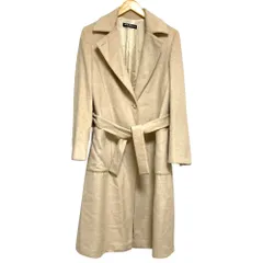 美品 Salvatore Ferragamo サルヴァトーレフェラガモ ベルテッド ロングコート ベージュ レディース 古着 中古 USEDのサムネイル