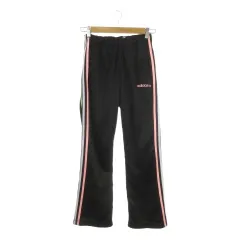 アディダスネオ adidas neo ジャージ パンツ スポーツウエア L 黒 ブラック ストライプ柄 フルレングス ストレートシルエット /MN23 ■GY61