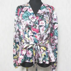 未使用 24SS GRACE CONTINENTAL グレースコンチネンタル グラデフラワープリントトップ ブラウス 0124141030 36 ピンク レディース 古着 中古 USED