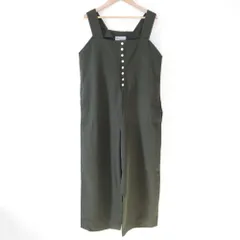 良品 Yohji Yamamoto ヨウジヤマモト ヴィンテージ ウールブレンド ヴィンテージ サロペット オーバーオール S カーキ レディース 古着 中古 USEDのサムネイル