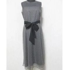 未使用 23AW GRACE CLASS グレースクラス オンライン完売モデル ビーズエンブロイダリードレス ワンピース 38 チャコール レディース 古着 中古 USED