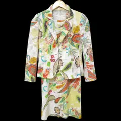 銀座マギー - 美品 銀座マギー MAGGY ペイズリープリント カットワークレース ジャケット ワンピース アンサンブル セットアップ 38 マルチカラー レディース 古着 中古 USED 美品 銀座マギー MAGGY ペイズリープリント カットワークレース