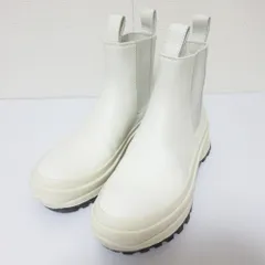 良品 JIL SANDER ジルサンダー レザー サイドゴア チェルシーブーツ ショートブーツ サイズ36 約23cm ホワイト レディース 古着 中古 USEDのサムネイル