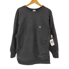 チャンピオン Champion 80S USA製 トリコタグ REVERSE WEAVE WARMUP リバースウィーブ 目 ロゴ 刺繍 コットン アクリル 混紡 ブラック スウェット トレーナー 袖目無し メンズ import：XL 