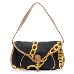 CELINE セリーヌ ショルダーバッグ キャンバス ワンショルダー チェーンプリント【中古】