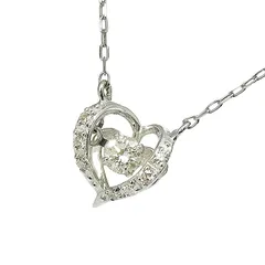 Samantha Tiara サマンサティアラ ハート モチーフ ダイヤ ネックレス K18WG 750 ホワイトゴールド ダイヤモンド 0.11ct 37cm アジャスター付 首飾り 1.2g アクセサリー レディース 送料無料 241100104857 ★