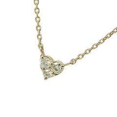 K18 ダイヤモンド ハートネックレス D0.08ct - メルカリ