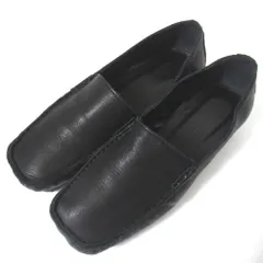 美品 Y's Yohji Yamamoto ワイズ ヨウジヤマモト レザー スクエアトゥ スリッポン ローファー シューズ サイズ4 24cm ブラック レディース 古着 中古 USEDのサムネイル
