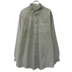 BROOKS BROTHERS 長袖 ストライプシャツ XXL イエロー ブルー ブルックスブラザーズ ボタンダウン ストライプ柄 胸ポケット 春物 a803-6519