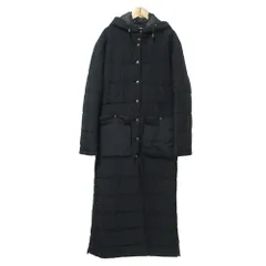 良品 ヴィンテージ EMPORIO ARMANI エンポリオアルマーニ 中綿 ロング フーデッド コート 38 ブラック レディース 古着 中古 USEDのサムネイル