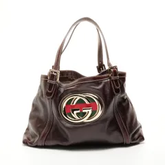 GUCCI グッチ ショルダーバッグ レザー ニューブリット G インターロッキング【中古】