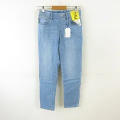 パンツ ロング デニム ストレッチ 水色 M *T181