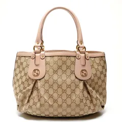 GUCCI グッチ ハンドバッグ GGキャンバス インターロッキングG スカーレットスタッズ【中古】