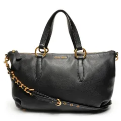 Miu Miu ミュウ ミュウ ショルダーバッグ レザー ヴィッテロカリブ 2WAY【中古】