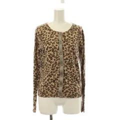 プロポーション ボディドレッシング PROPORTION BODY DRESSING カーディガン アンゴラ 2 茶 ブラウン レオパード柄 長袖 フロントボタン /LP ■GY60