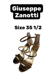 Giuseppe Zanotti ジュゼッペザノッティ ゴールド ストラップサンダル 本革 レザー イタリア製 22.5cmのサムネイル