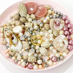 【200g超】パール＆デザインビーズ大量セット♡ハンドメイド資材まとめ売りB