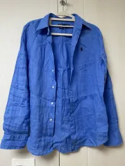 1日限定 9 ポロ ラルフローレン リネン シャツ ブルー