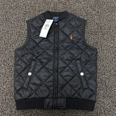 新品 100 ポロ キッズ ダウンベスト 軽量 4T 100サイズ ブラック