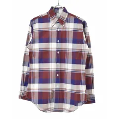 【BROOKSBROTHERS】USA製 REGENT オックスフォード チェックボタンダウン長袖シャツ