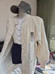 新品 ハイクオリティ ツイル ニットジャケット