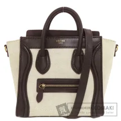 CELINE セリーヌ ラゲージナノ 2WAY ハンドバッグ キャンバス レザー レディース [中古]