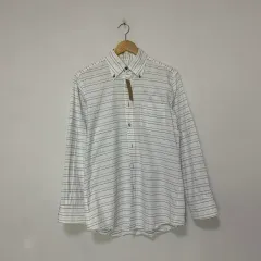 バーバリー ブラックレーベル ストライプ 長袖 シャツ ヴィンテージ ユニセックス 40 サイズ