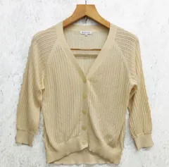 GLOBAL WORK グローバルワーク ニット カーディガン 羽織 透かし編み アイボリー Mサイズ ◎_〇□