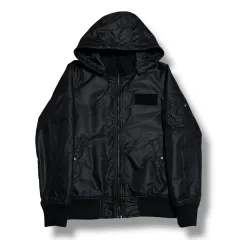 Alpha Industries ブラック フード MA-1パイロットジャンパー