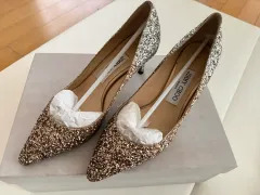 ジミーチュウ ロミー 60 グリッター パンプス ヒール ブライダルシューズ セルフウェディング撮影 一歳の誕生日 パーティー 2部