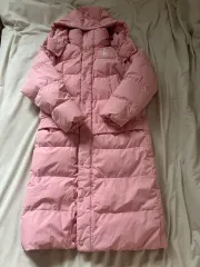le coq sportif ルコックスポルティフ ピンク ダウンジャケット ロング丈 90M