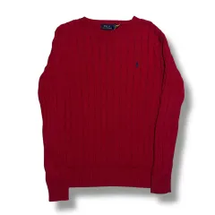 Polo Ralph Lauren 正規品 販売 レッド ケーブル コットン ニット