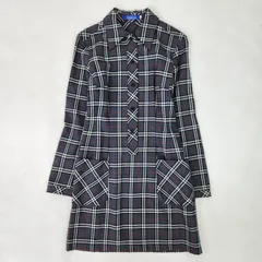 BURBERRY BLUE LABEL　ワンピース　ノバチェック　長袖　シャツ　チャコールグレー　38　M L相当