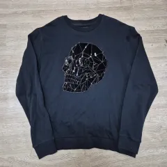 ザラ マン ドクロ スウェット クルーネック Tシャツ XL(105)